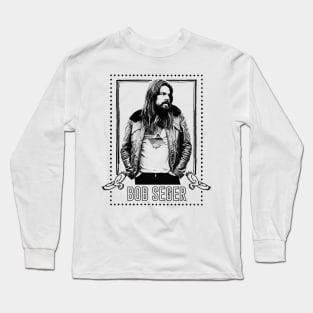 Bob Seger  // Vintage Style Fan Art Design Long Sleeve T-Shirt